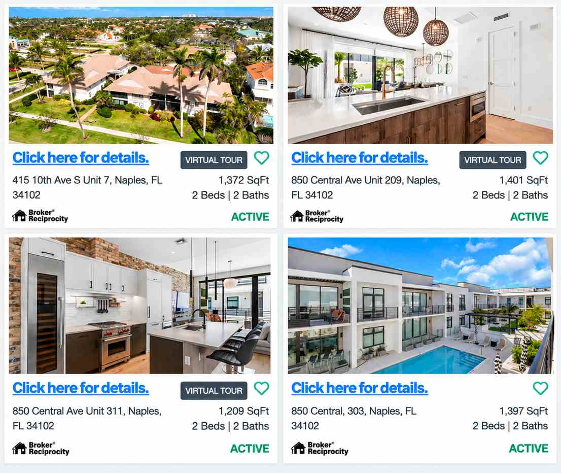 Beachwalk by the Sea condos and nearby Old Naples condominiums for sale