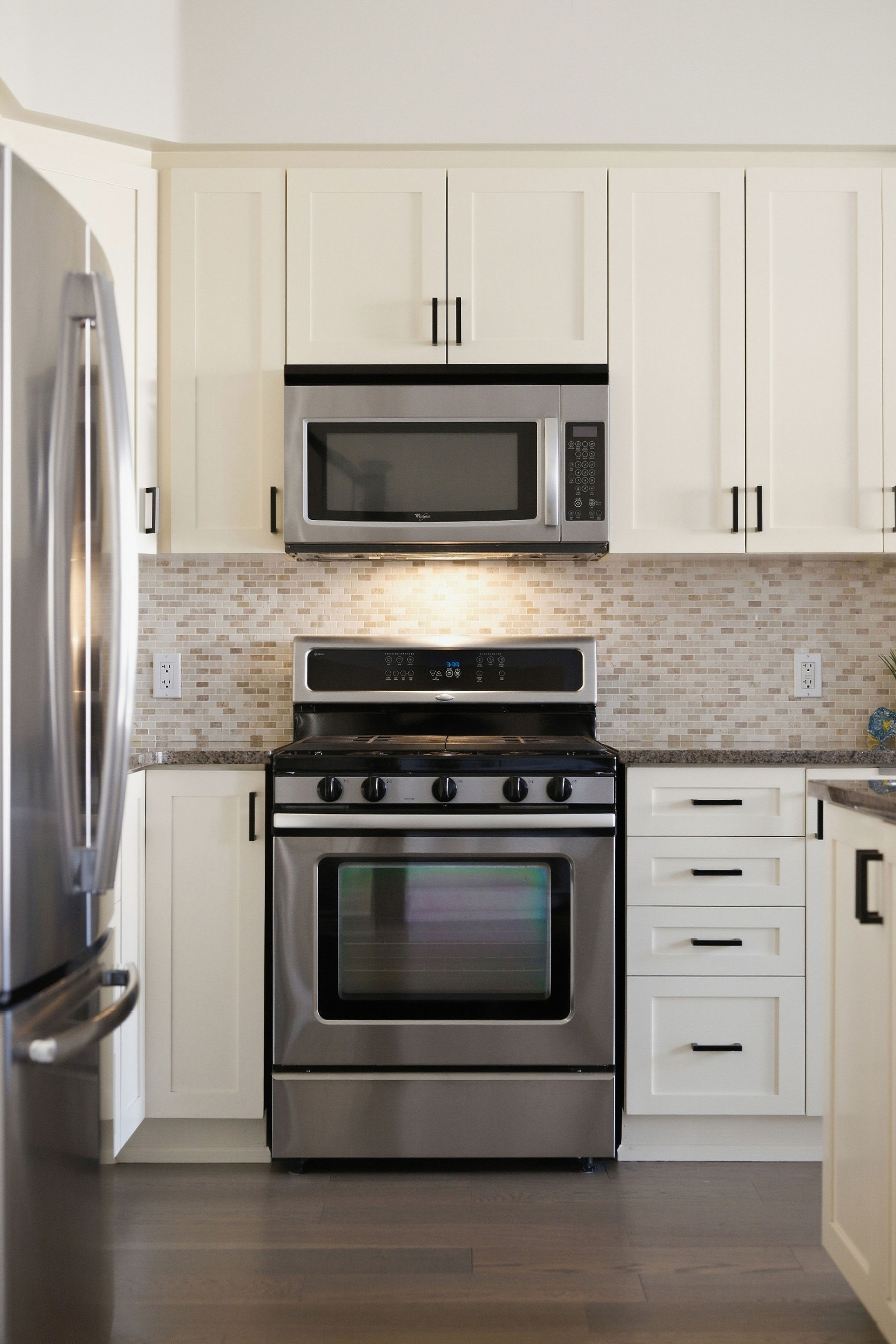 Kitchen with gas stove