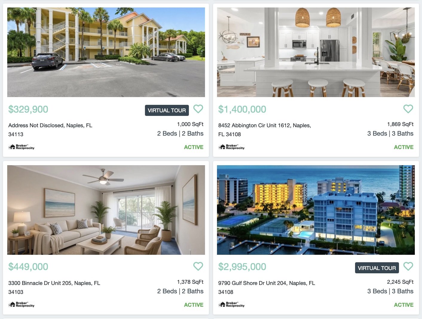 Latest condominiums for sale in Naples Florida