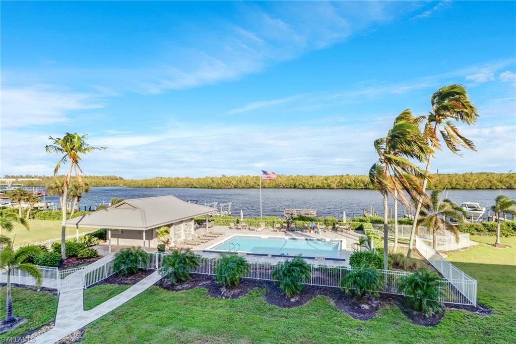 Waterfront view from Mariners Cove condos on the Gordon River in Naples Florida