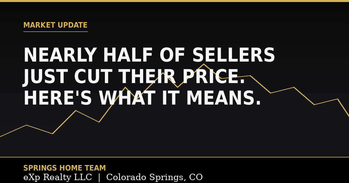 Nearly Half of Colorado Springs Sellers Just Cut Their Price. Here's What That Means for You.