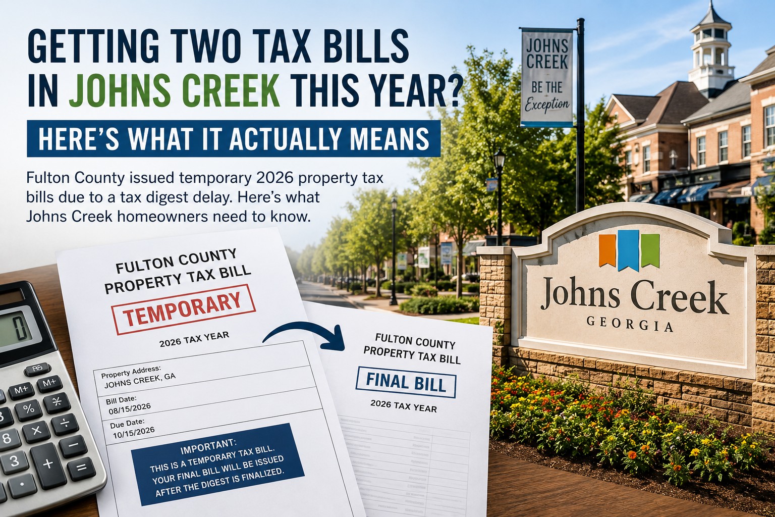 Getting Two Tax Bills in Johns Creek This Year? Here’s What It Actually Means