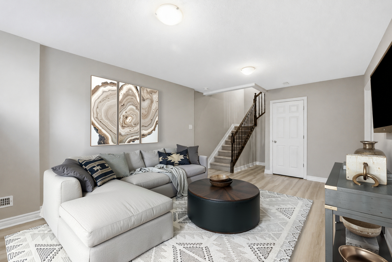 Finished lower level at 607 Petrichor Crescent