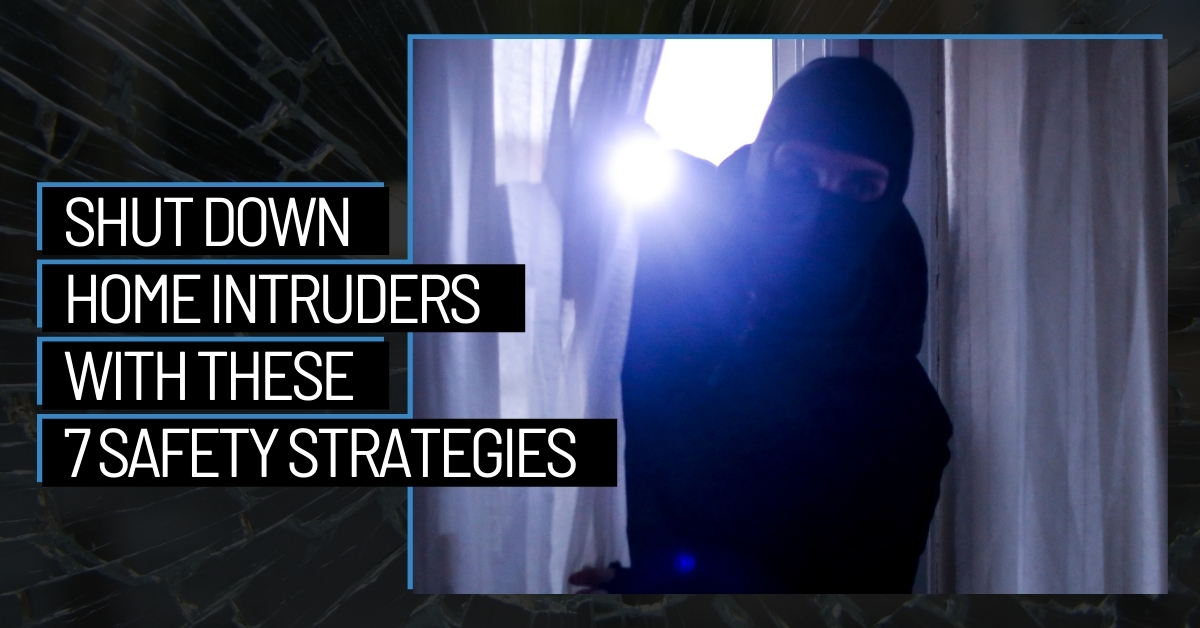 Intruder entering a home at night