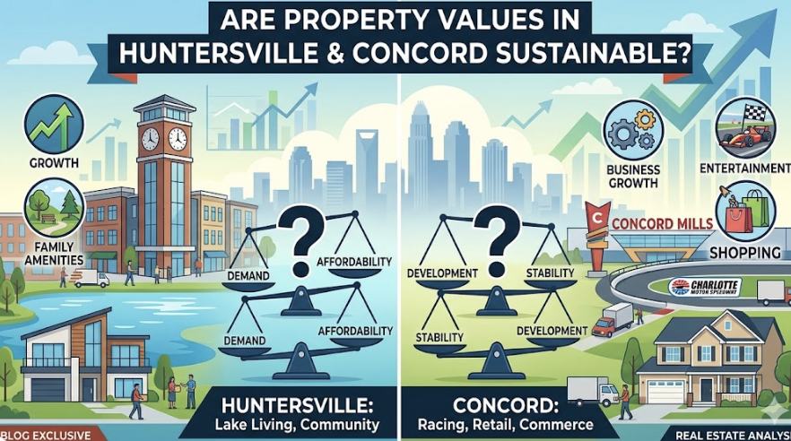 Are Property Values in Huntersville and Concord Sustainable?