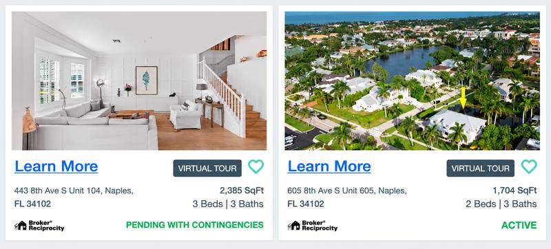 Lakeridge Villas Olde Naples attached condominiums and nearby listings