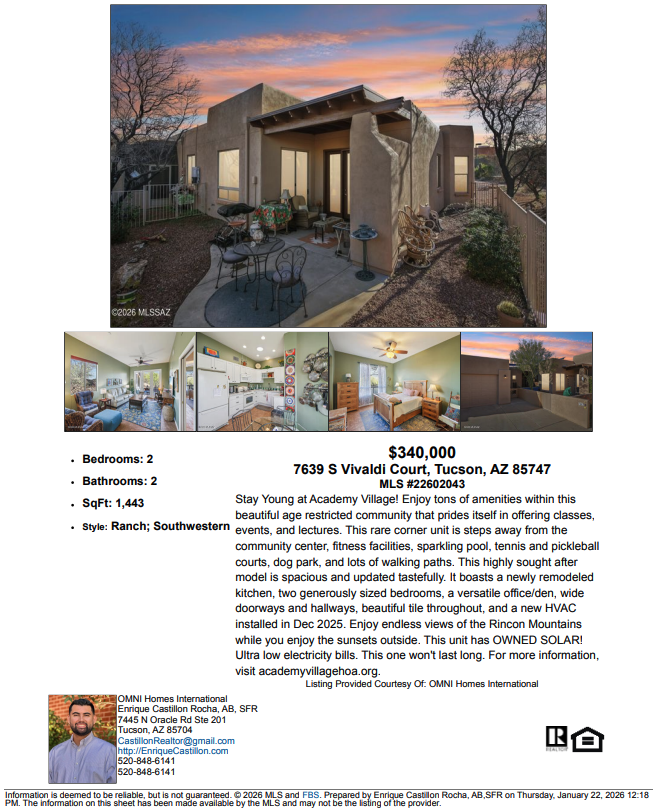 8202 W Calle Sancho Panza, Tucson, AZ 85757