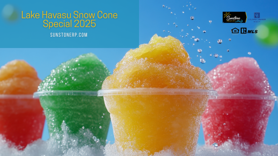 The Havasu Aquatic Center offers a fun way to beat the heat. Sign up for the free Lake Havasu Snow Cone Social on Wed, August 27th.