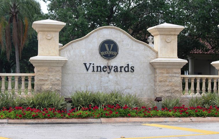 The Vineyards entrance sign Naples FL