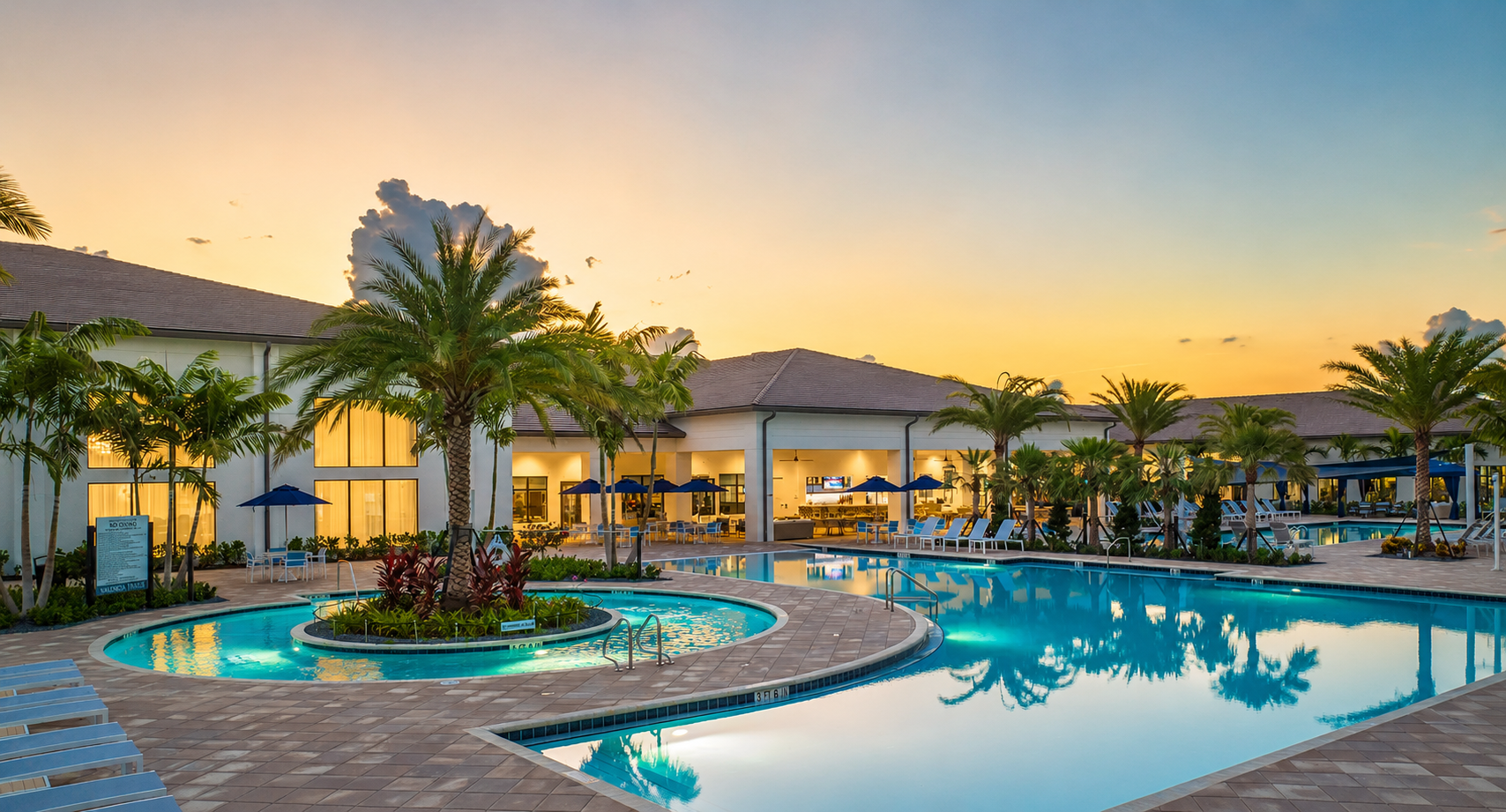 Valencia Trails clubhouse and 55 plus community amenities in Naples Florida
