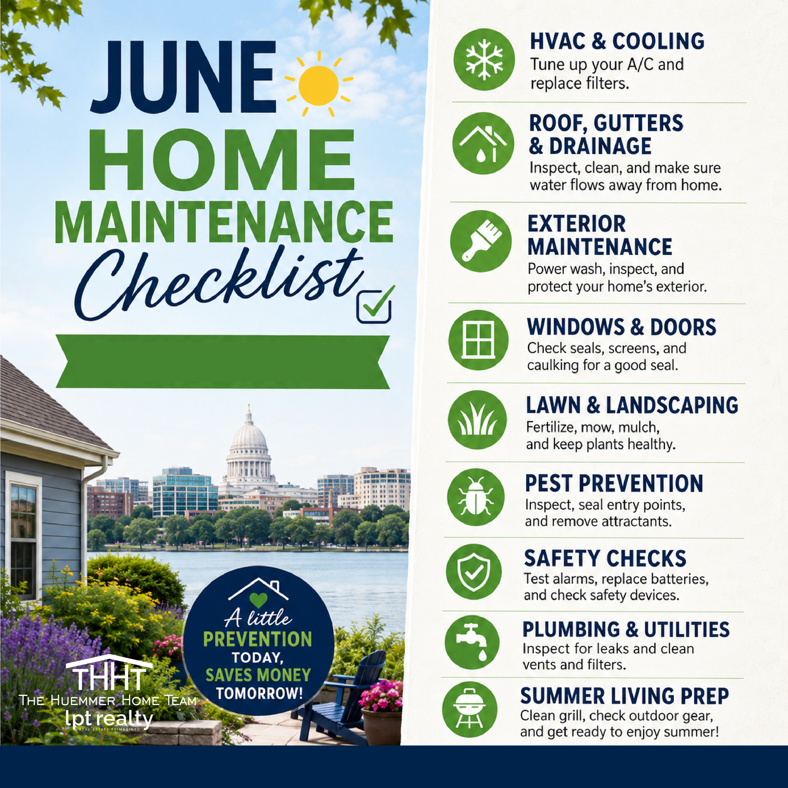 June Home Maintenance Checklist | Madison Area Homes