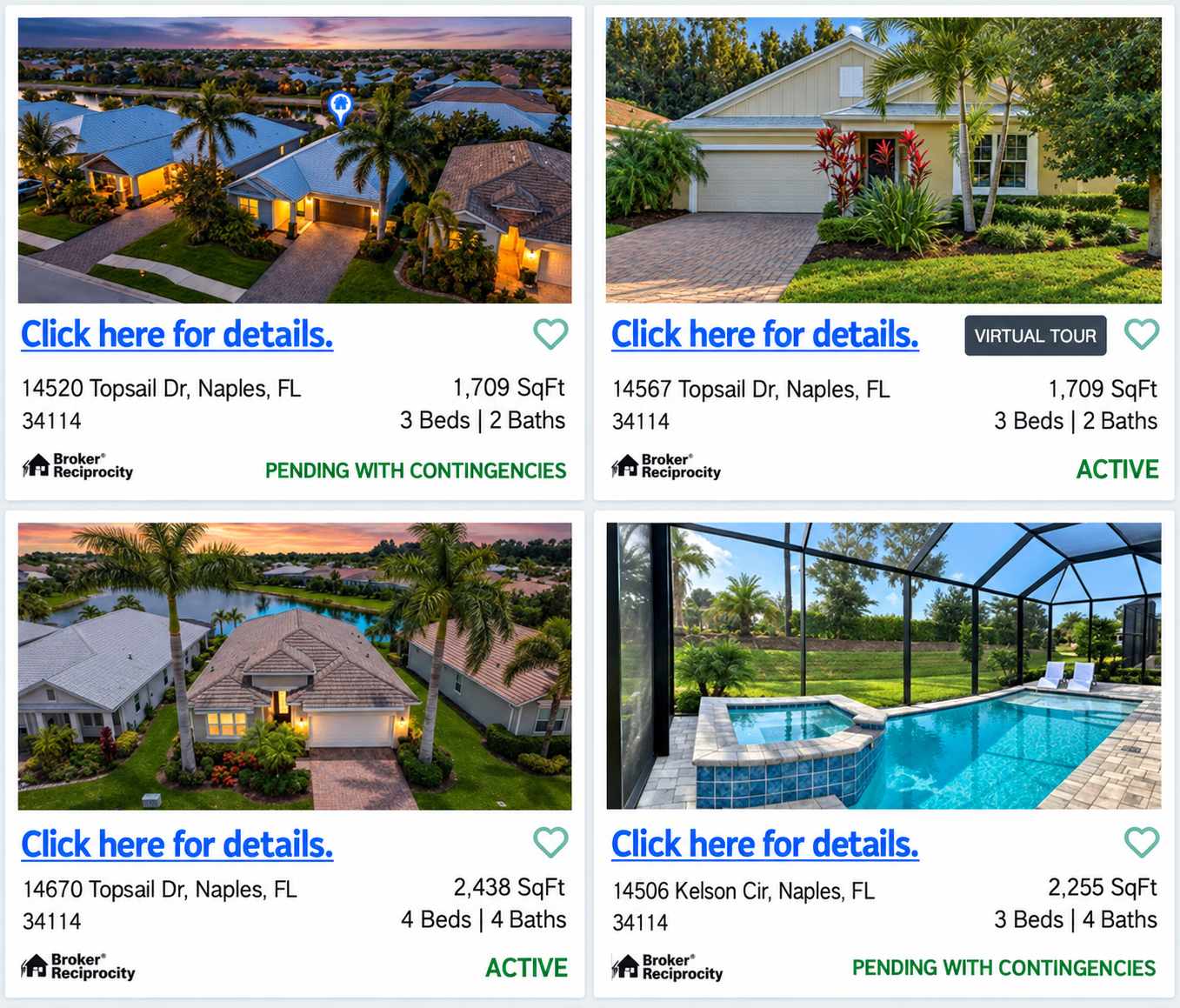 Egret Landing homes for sale in Naples Reserve Naples Florida