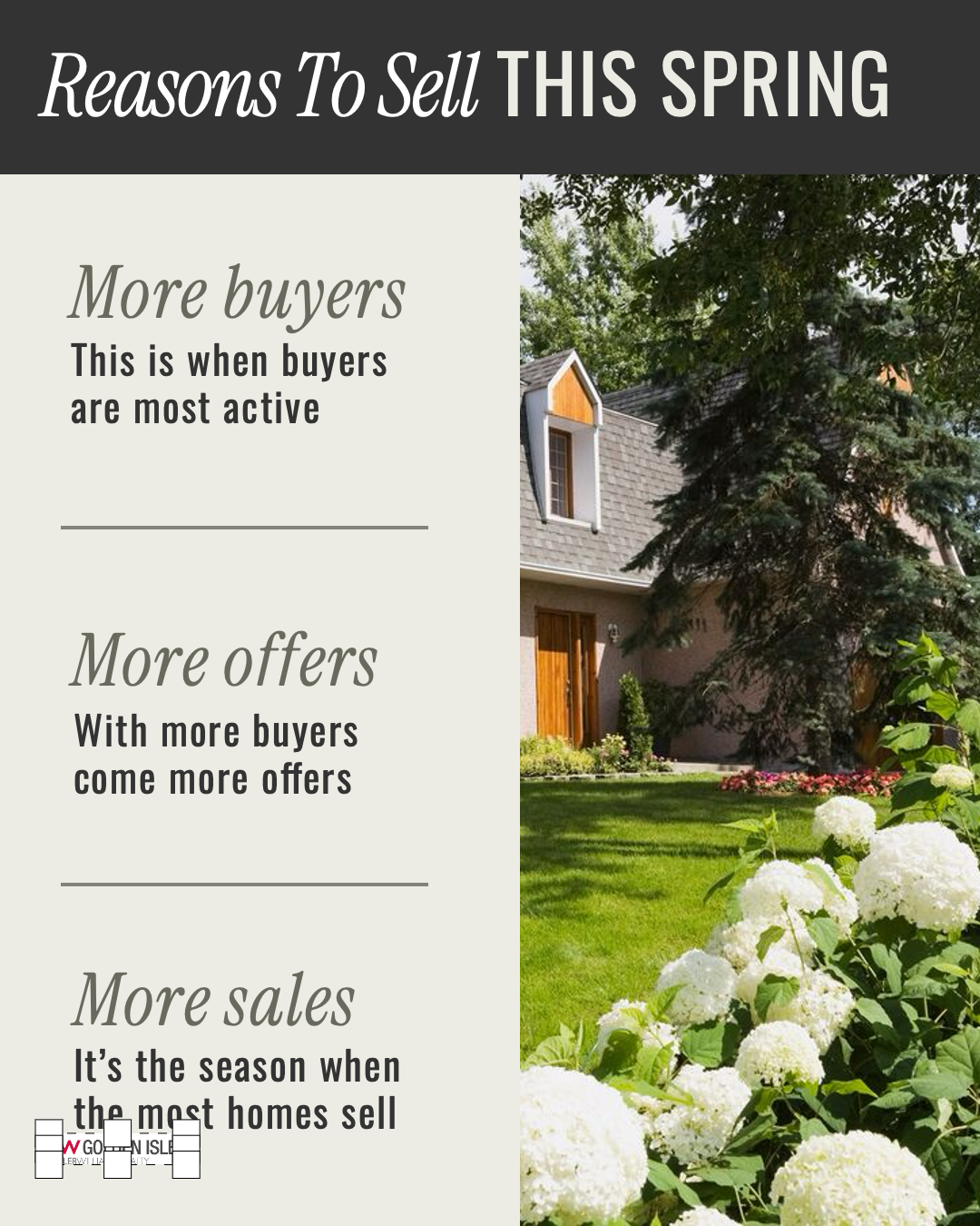 Reason to Sell THIS SPRING