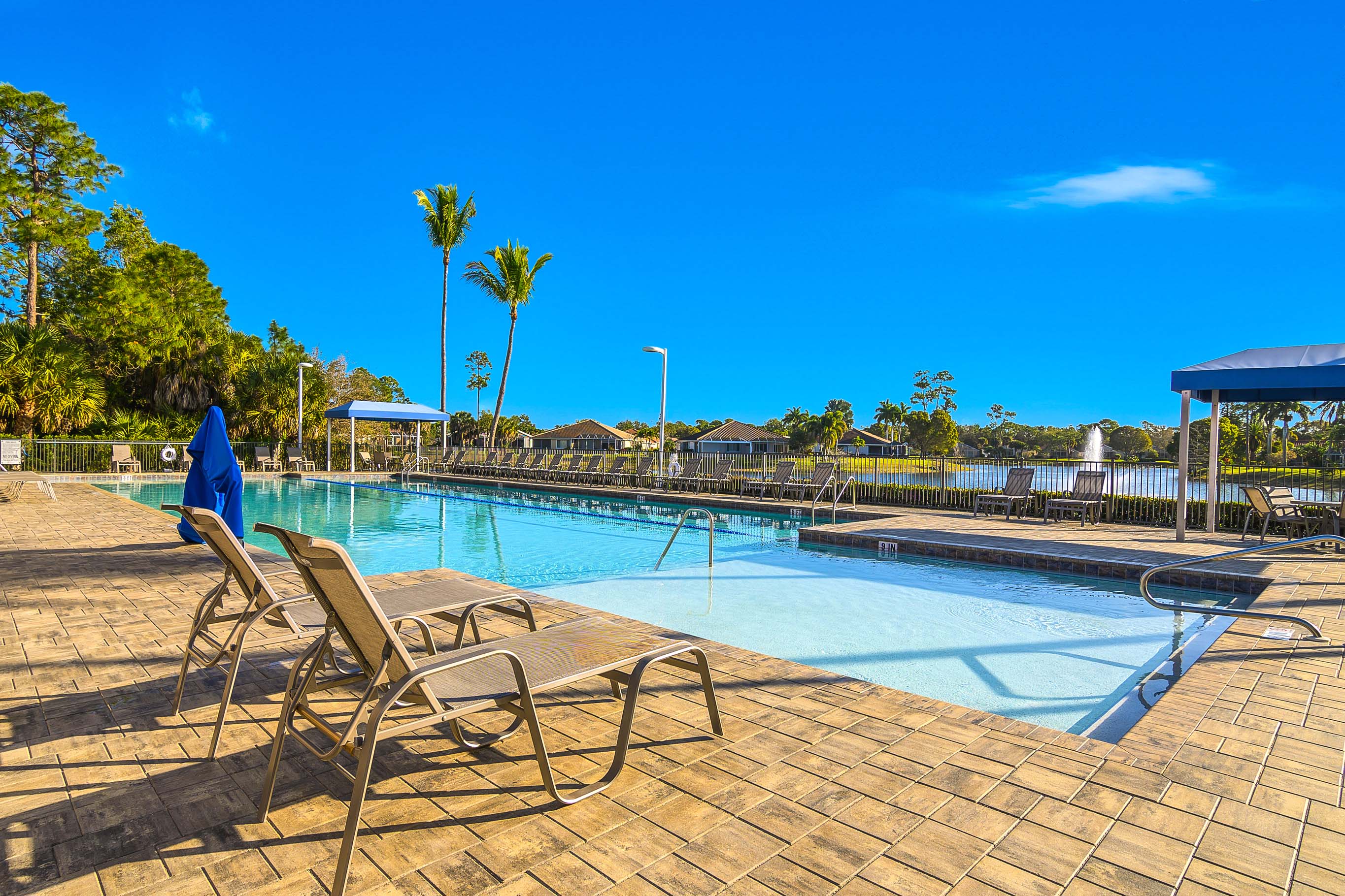 Community swimming pool at The Shores at Berkshire Lakes Naples FL
