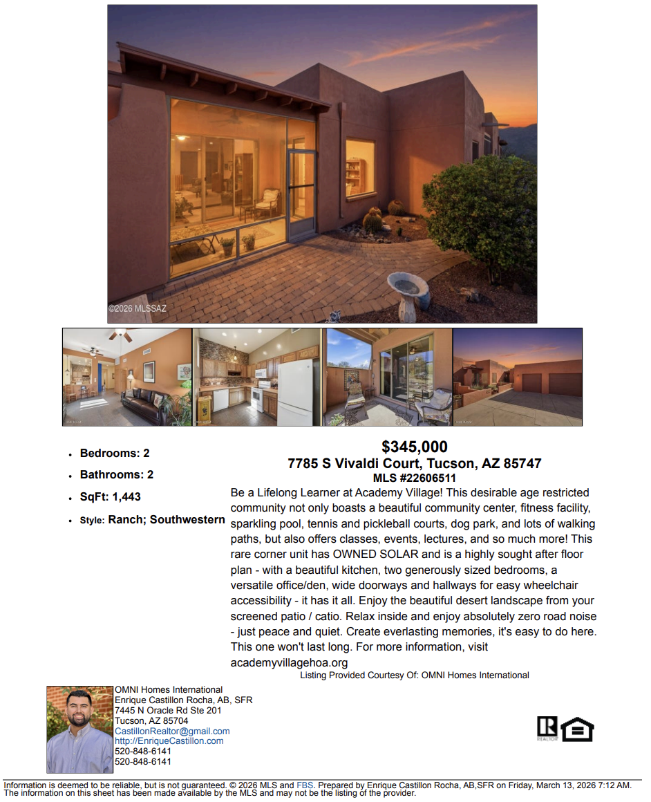8202 W Calle Sancho Panza, Tucson, AZ 85757