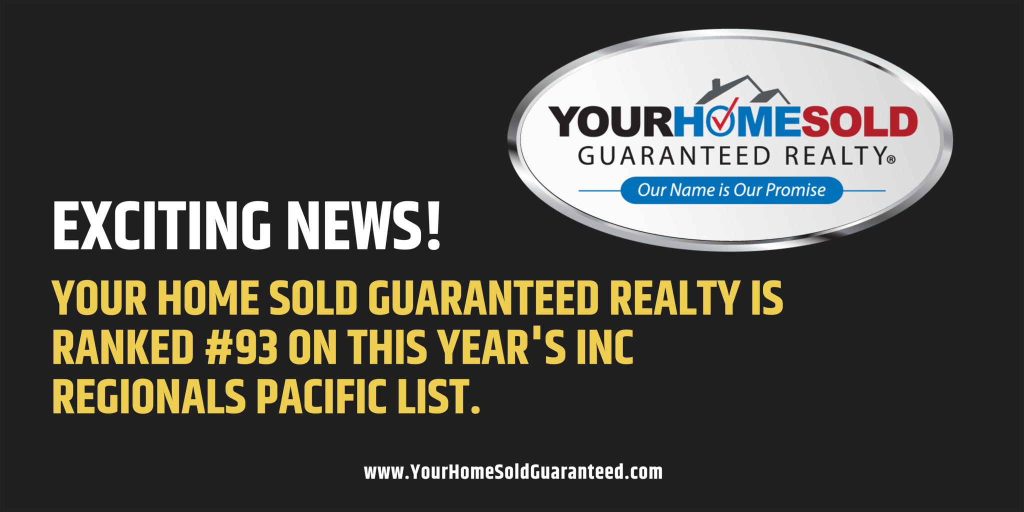 With A Two-Year Revenue Growth Of 178% YHSGR Ranks No. 93 On Inc Magazine’s List Of The Pacific Region’s Fastest-Growing