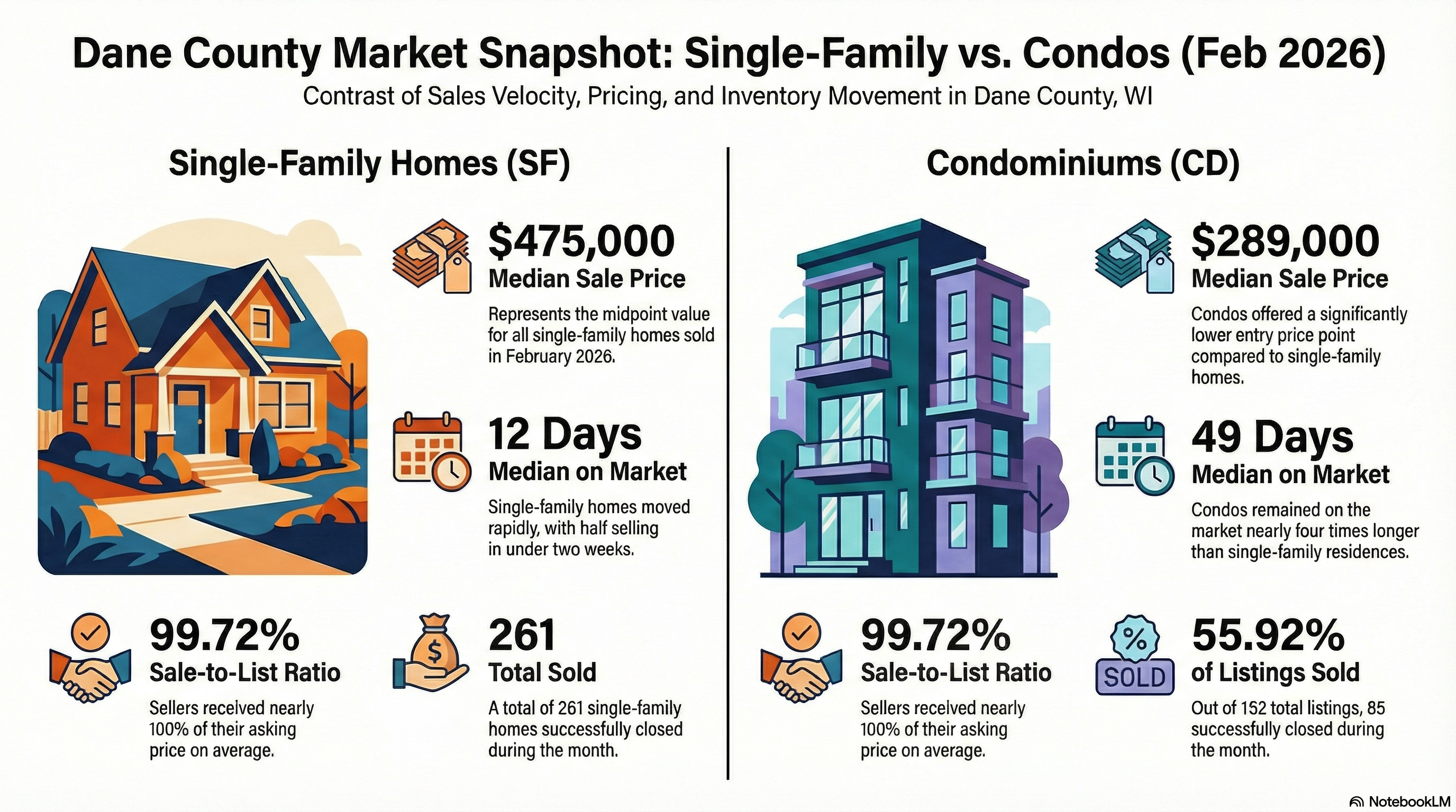 Dane County Market SF & Condo Snapshot – February 2026
