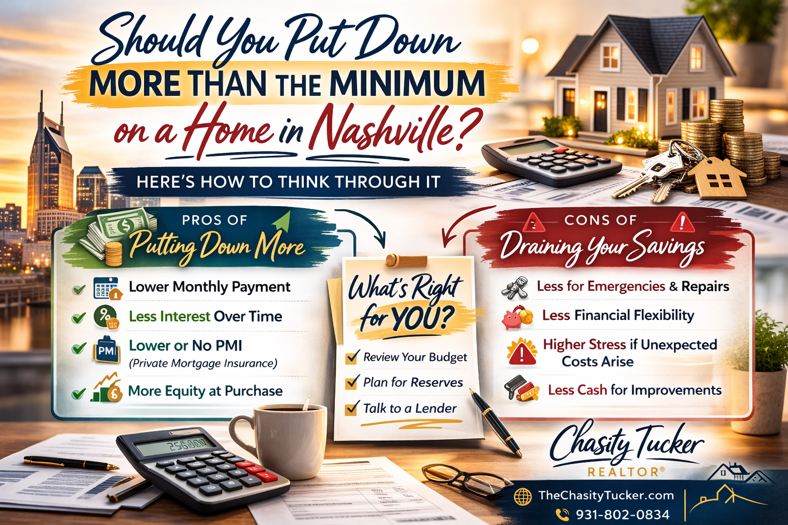 Should You Put Down More Than the Minimum on a Home in Nashville? Here's How to Think Through It