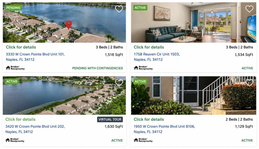 Crown Pointe condos for sale in Naples Florida