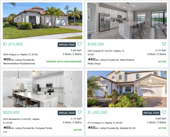Luxury homes for sale in LaMorada Naples FL gated community