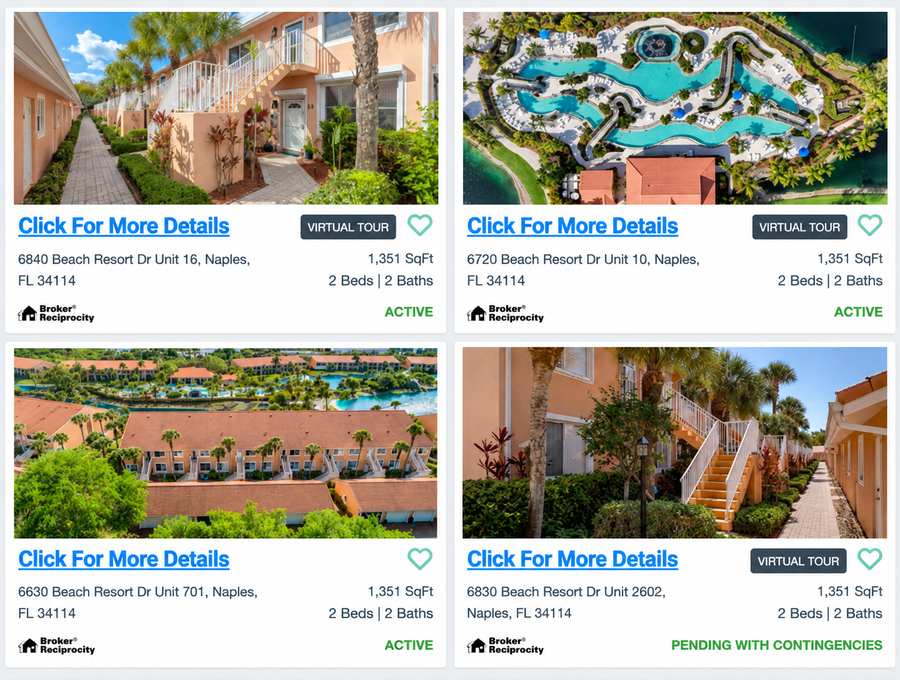 Falling Waters Beach Resort condos for sale in Naples Florida