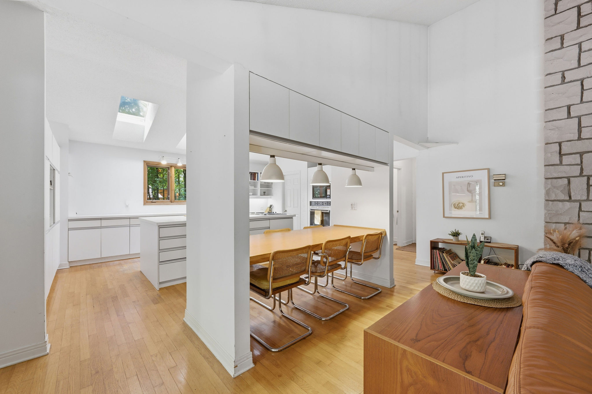 Kitchen and adjoining living spaces at 2316 French Hill Road