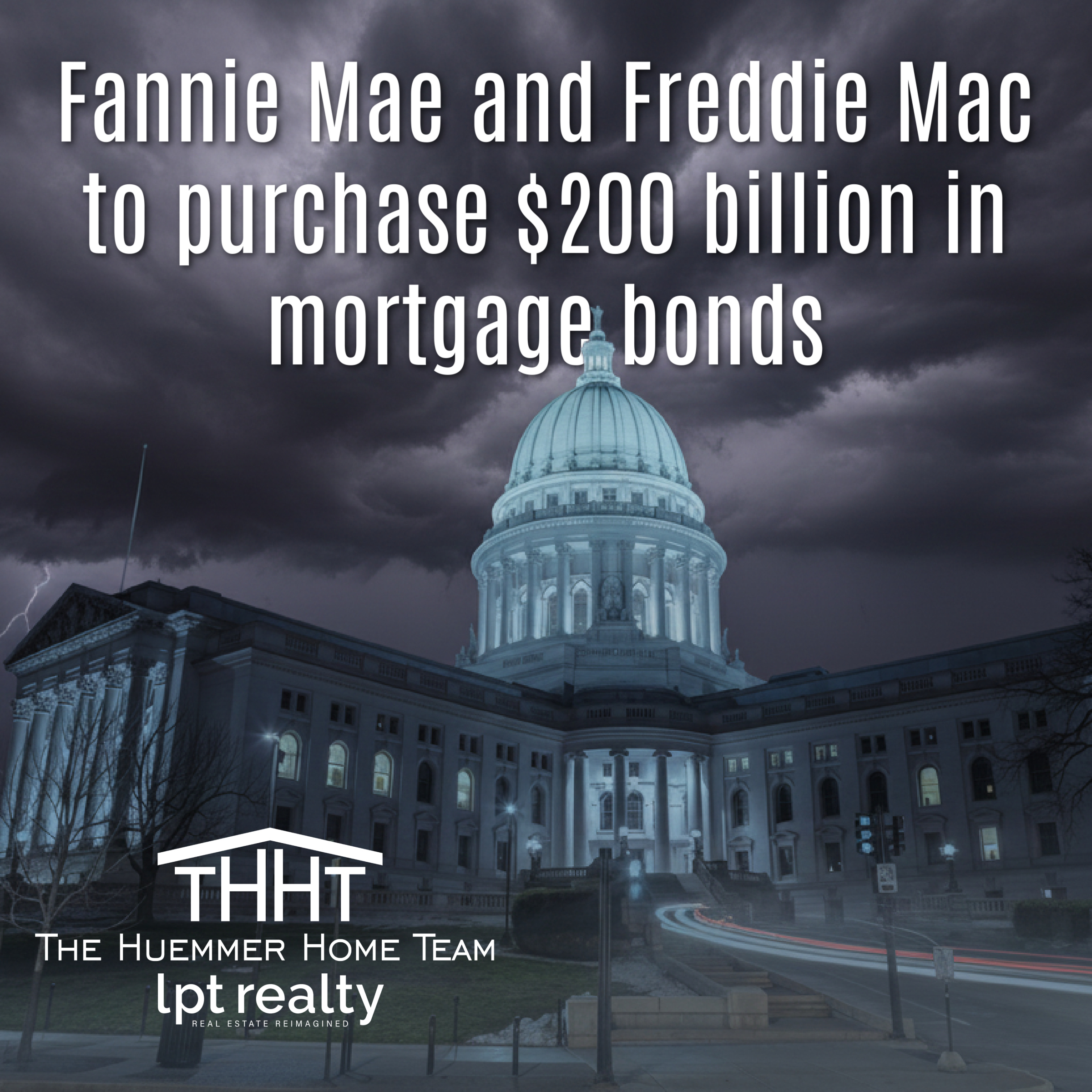 Fannie Mae and Freddie Mac to purchase $200 billion in mortgage bonds