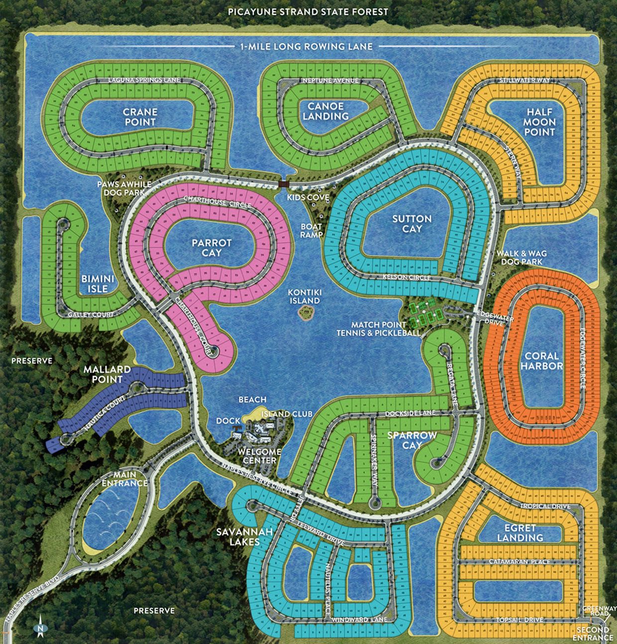 Crane Point location on the Naples Reserve community map