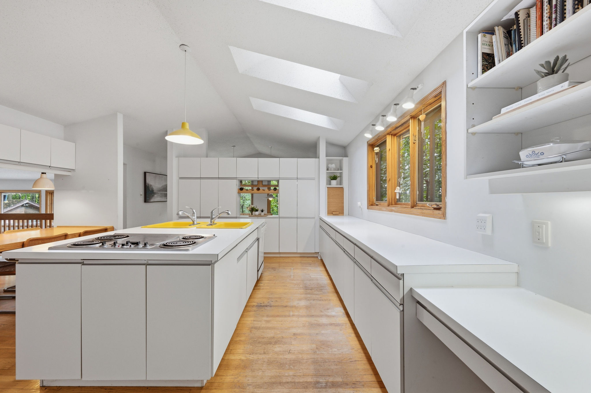 Skylights above the kitchen at 2316 French Hill Road