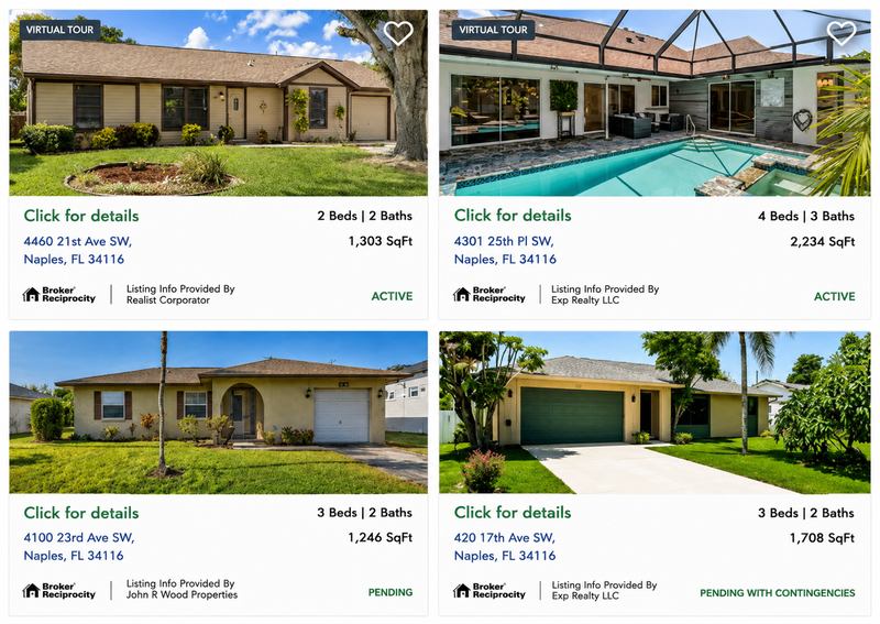 Golden Gate City homes for sale in Naples Florida single family real estate