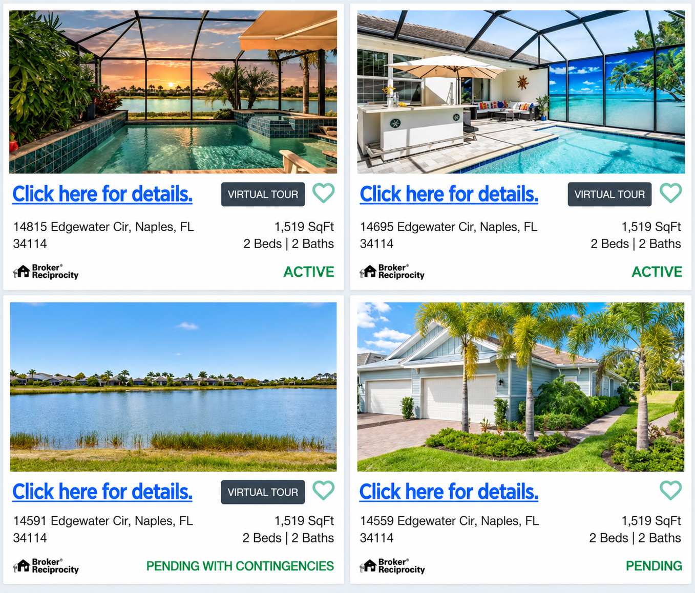 Coral Harbor villas for sale in Naples Reserve Naples Florida