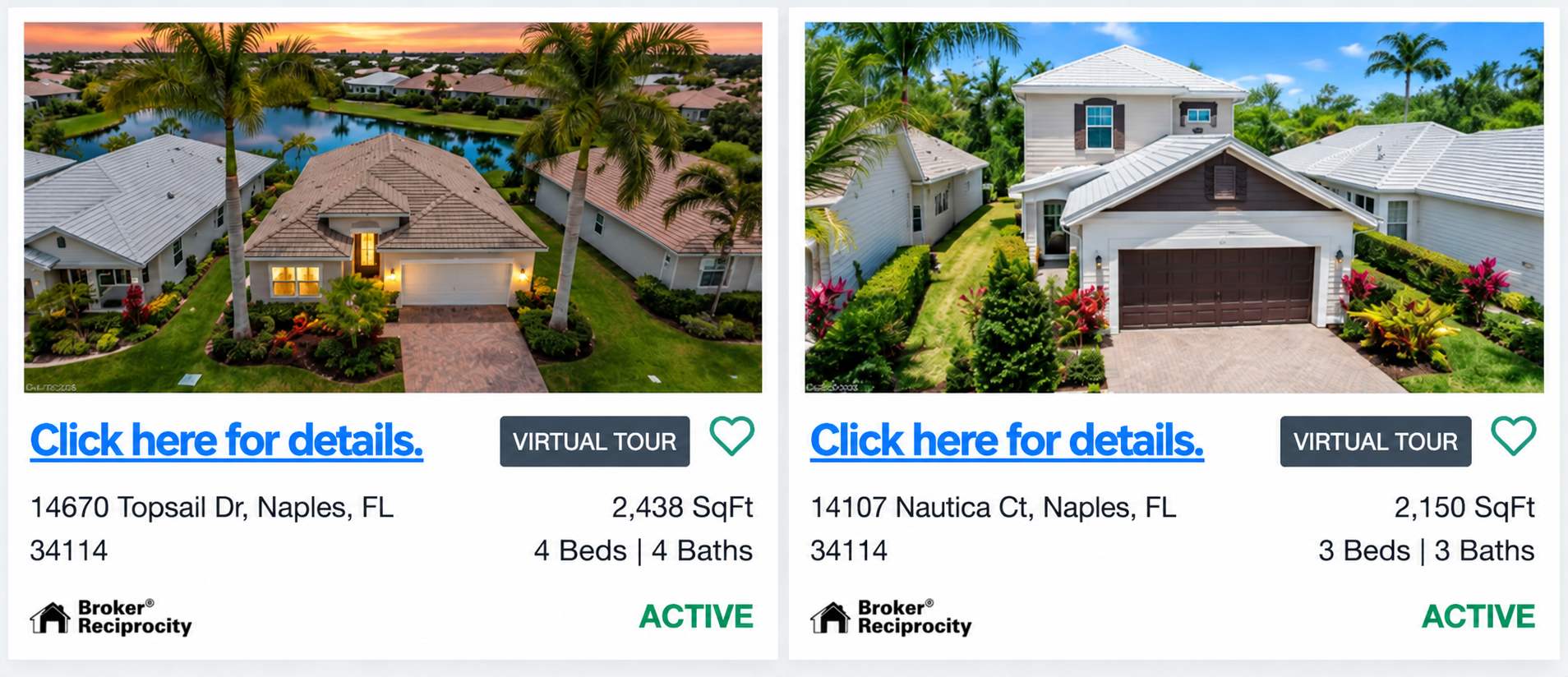Mallard Point homes for sale in Naples Reserve Naples Florida