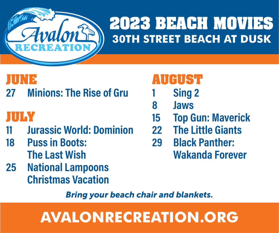 Avalon's 2023 Movies On The Beach Schedule Released TERESA DIPESO