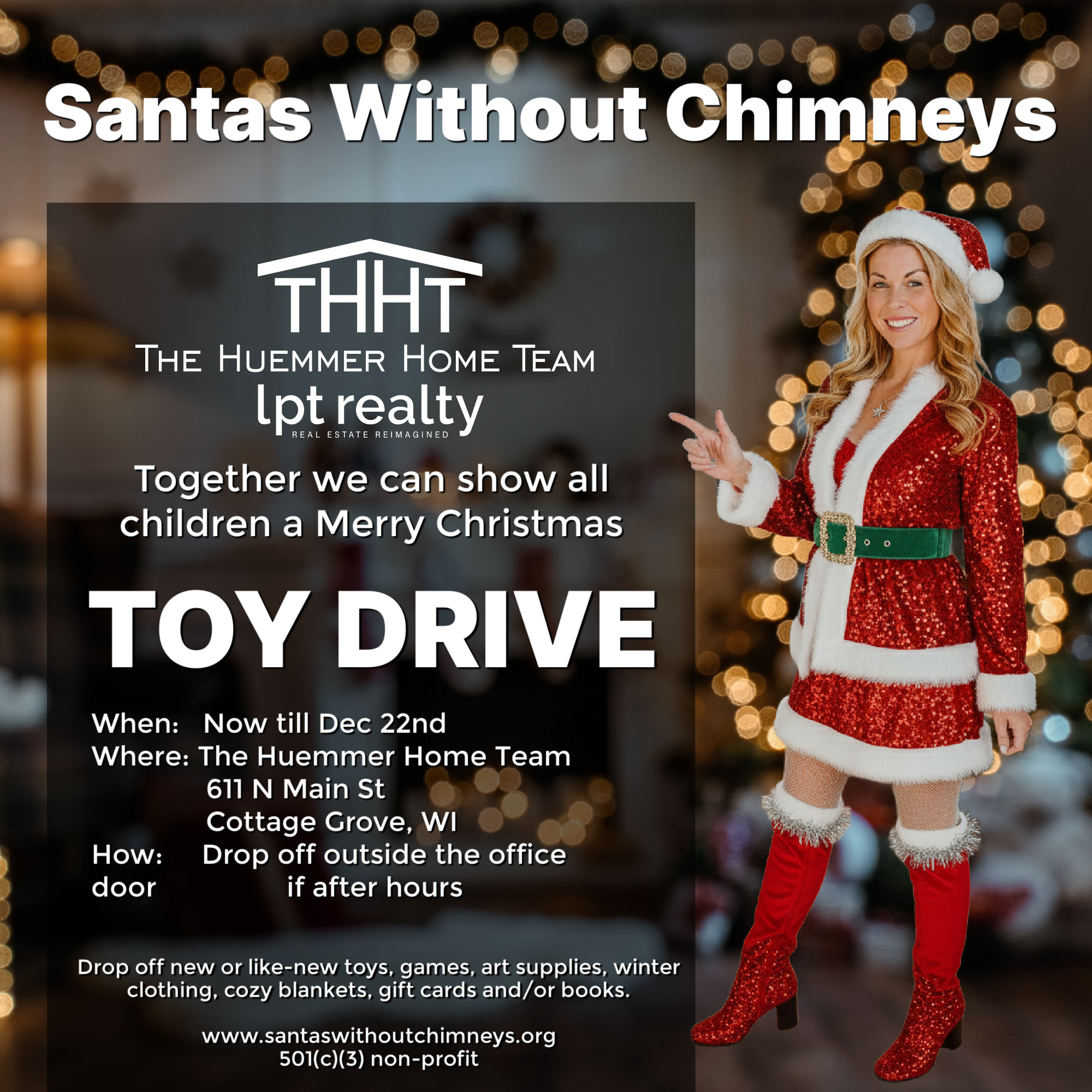 Toy Drive - Santas Without Chimneys - Madison, WI
