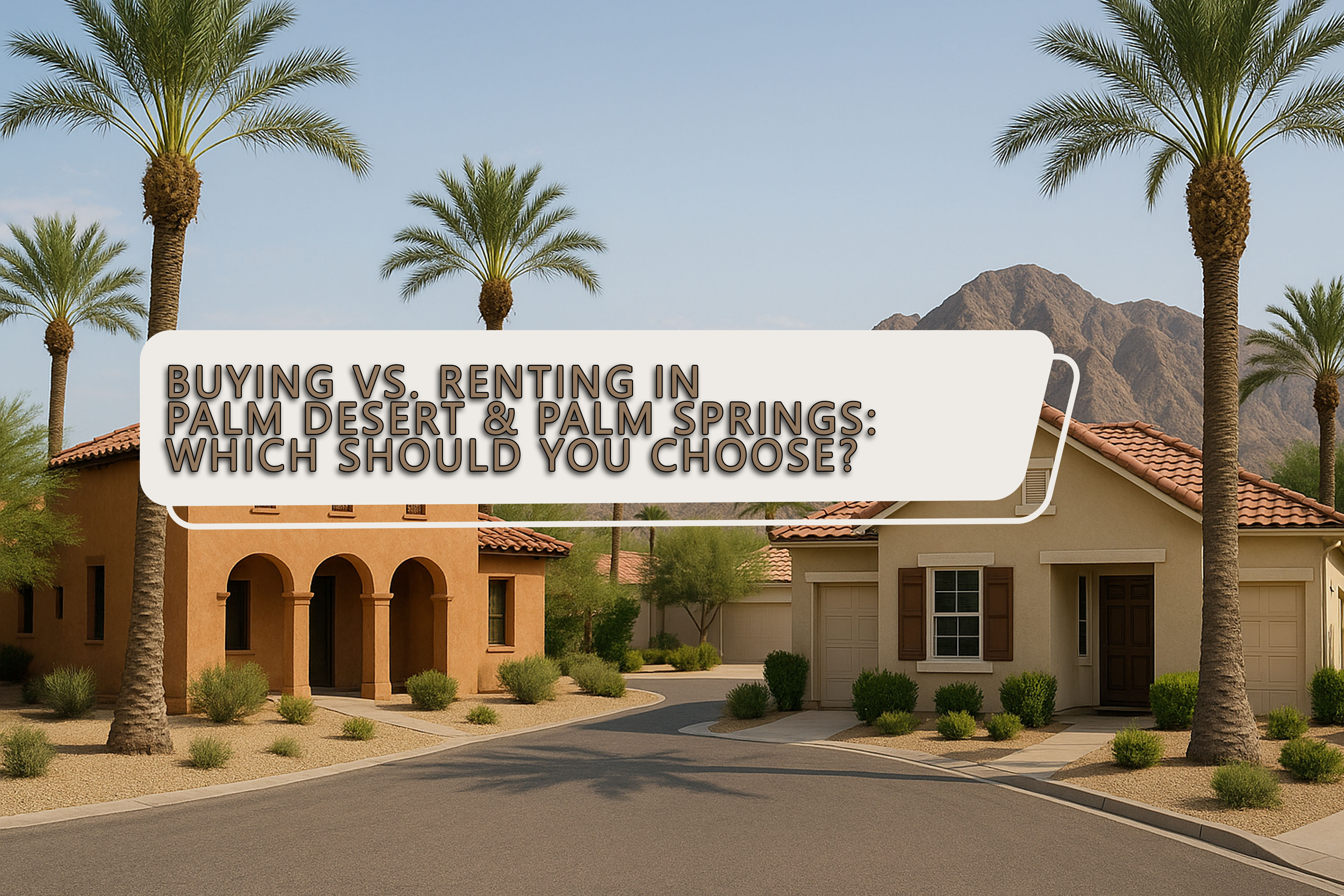 Renting or Buying in Palm Desert and Palm Springs: What’s the Best Fit for You?