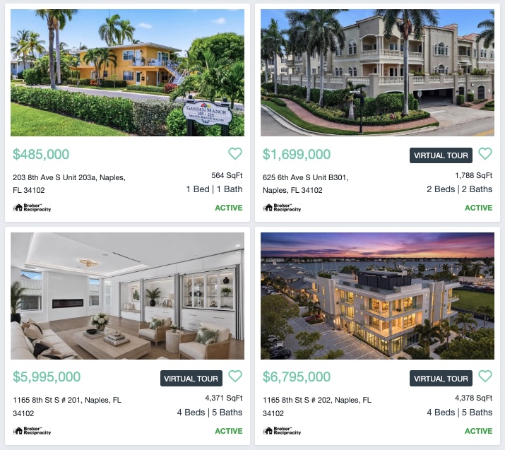 Olde Naples condos for sale in downtown Naples FL near Fifth Avenue South Third Street South and Naples beaches