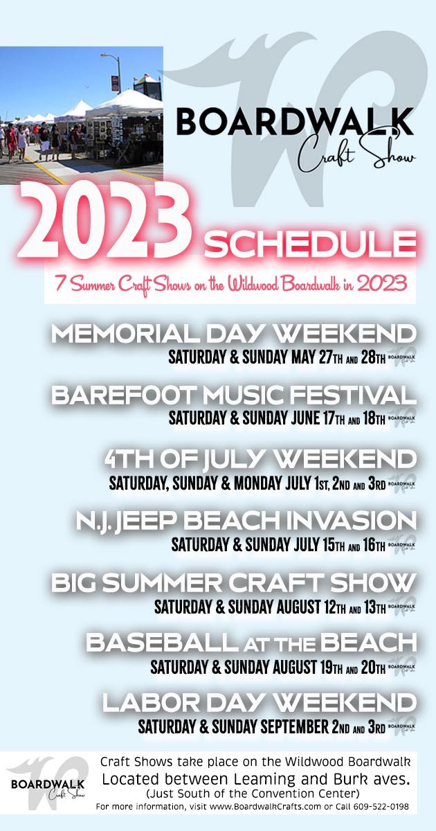 Wildwoods Boardwalk Craft Shows Schedule For 2023 TERESA DIPESO