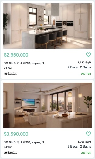 The Cayden condos and nearby Olde Naples condominiums for sale