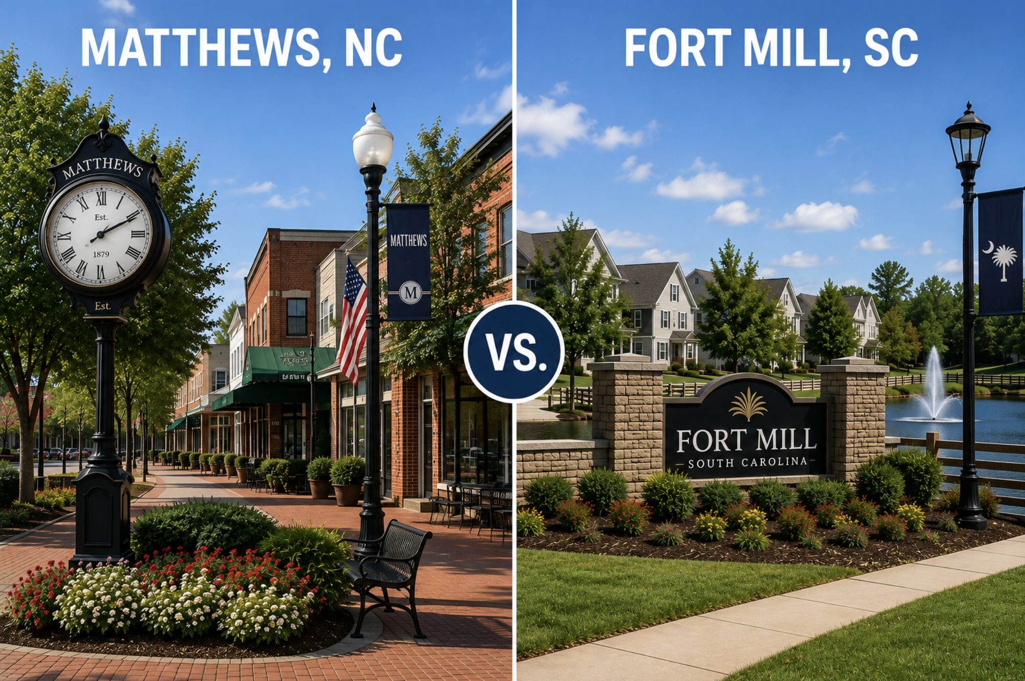 Matthews NC vs Fort Mill SC: NC or SC Living?