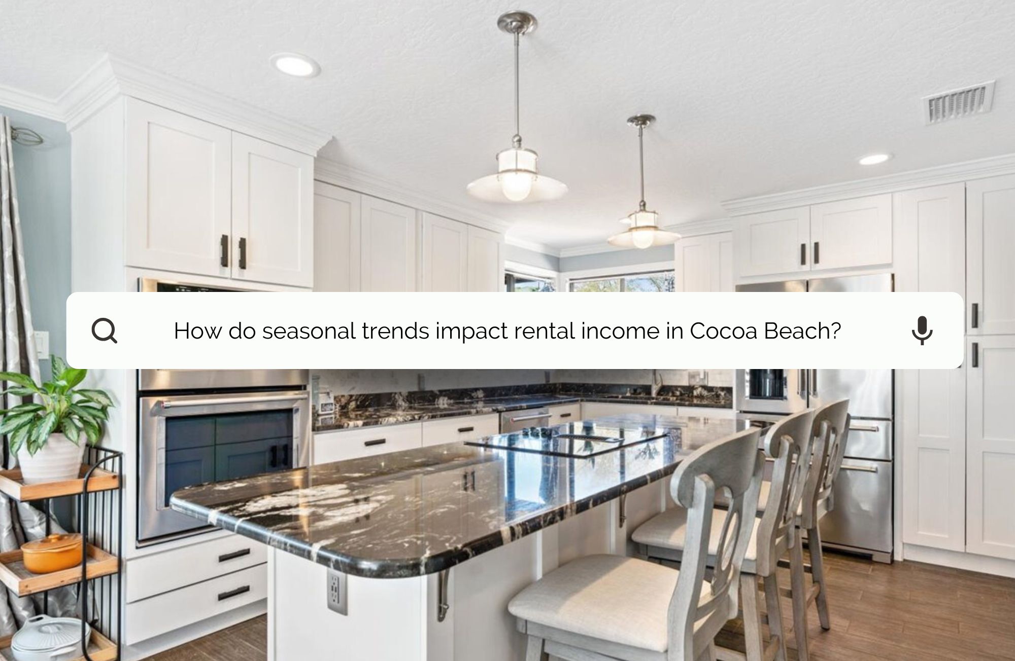 How do seasonal trends impact rental income in Cocoa Beach?