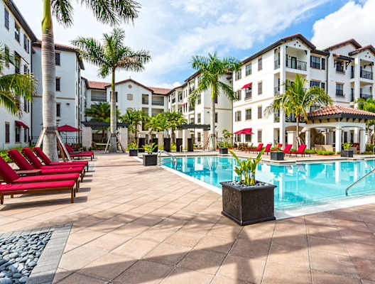 Modern Naples apartment community exterior