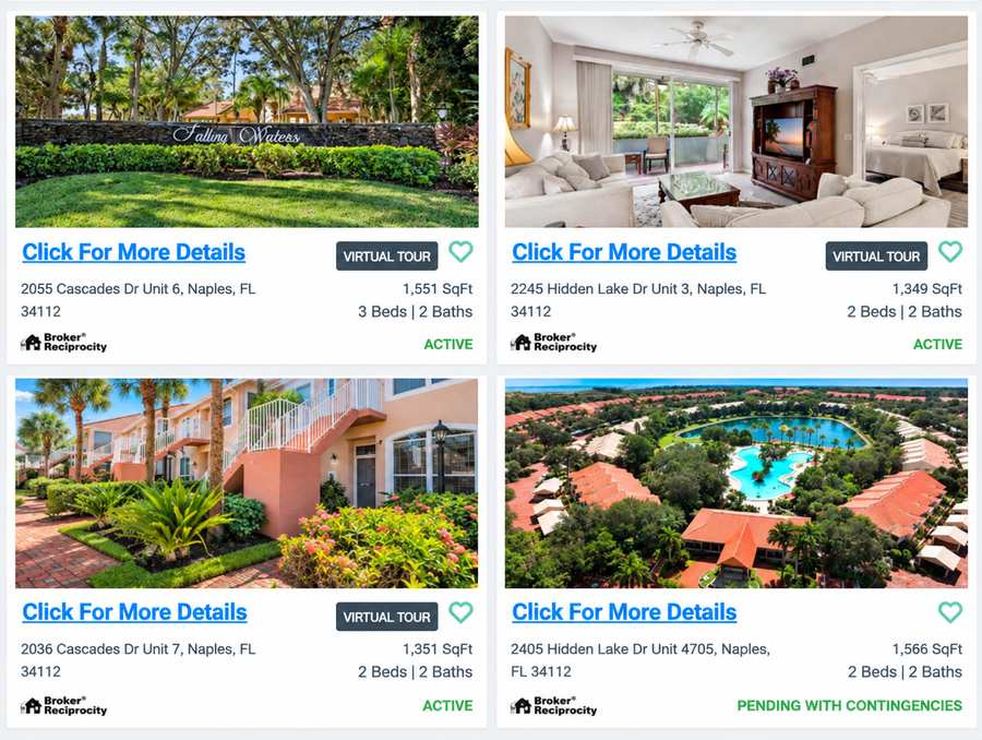 Falling Waters Naples condos for sale on Davis Boulevard in Naples Florida
